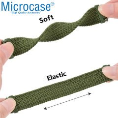 Microcase Realme Watch S için 155 mm Esnek Hasır Örgü Kordon Kayış - KY35