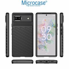 Microcase Google Pixel 7 Thunder Serisi Darbeye Dayanıklı Silikon Kılıf - Siyah AL3421