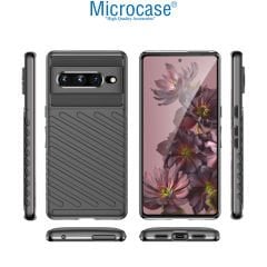 Microcase Google Pixel 7 Pro Thunder Serisi Darbeye Dayanıklı Silikon Kılıf - Siyah AL3421