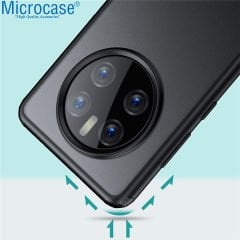 Microcase Huawei Mate 50 Pro Luna Serisi Köşe Korumalı Sert Rubber Kılıf - Siyah AL3422