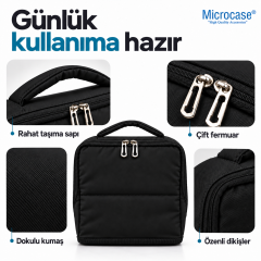 Microcase Çok Bölmeli Fermuarlı Geniş İç Hacimli Elektronik Aksesuar ve Kablo Organizeri AL7049