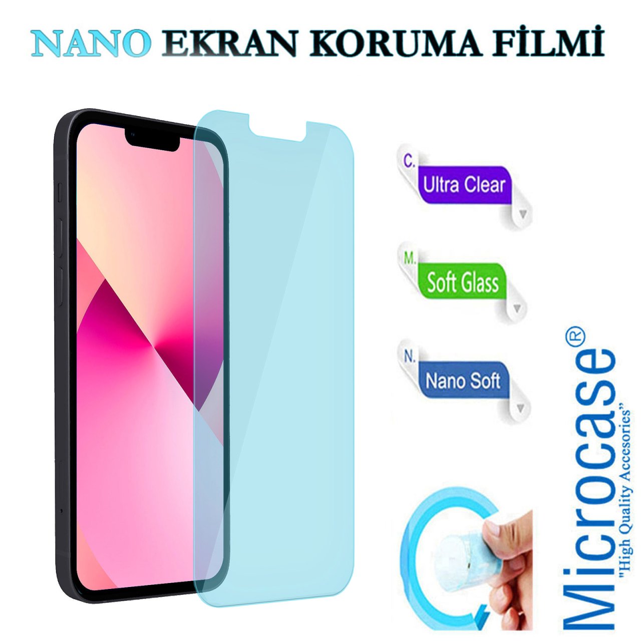 Microcase iPhone 13 Mini Nano Esnek Ekran Koruma Filmi