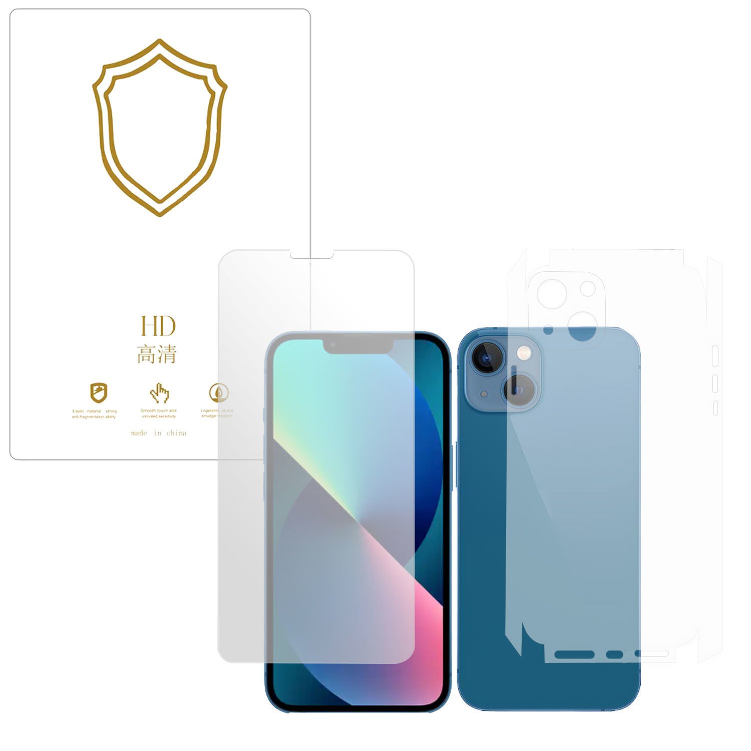 Microcase Iphone 13 ile Uyumlu Full Tpu Ön Arka ve Yan 360 Nano Koruma- EKM116