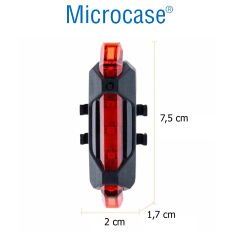 Microcase Motosiklet Scooter Bisiklet Su Geçirmez Arka Stop Lambası, İkaz Işığı, Uyarı Işığı AL4687
