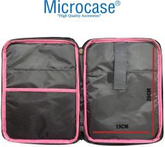 Microcase 9 10 11 inch Tabletler için Omuz Askılı ve El Tutacaklı Universal Sleeve Taşıma Çantası - Pembe AL3068