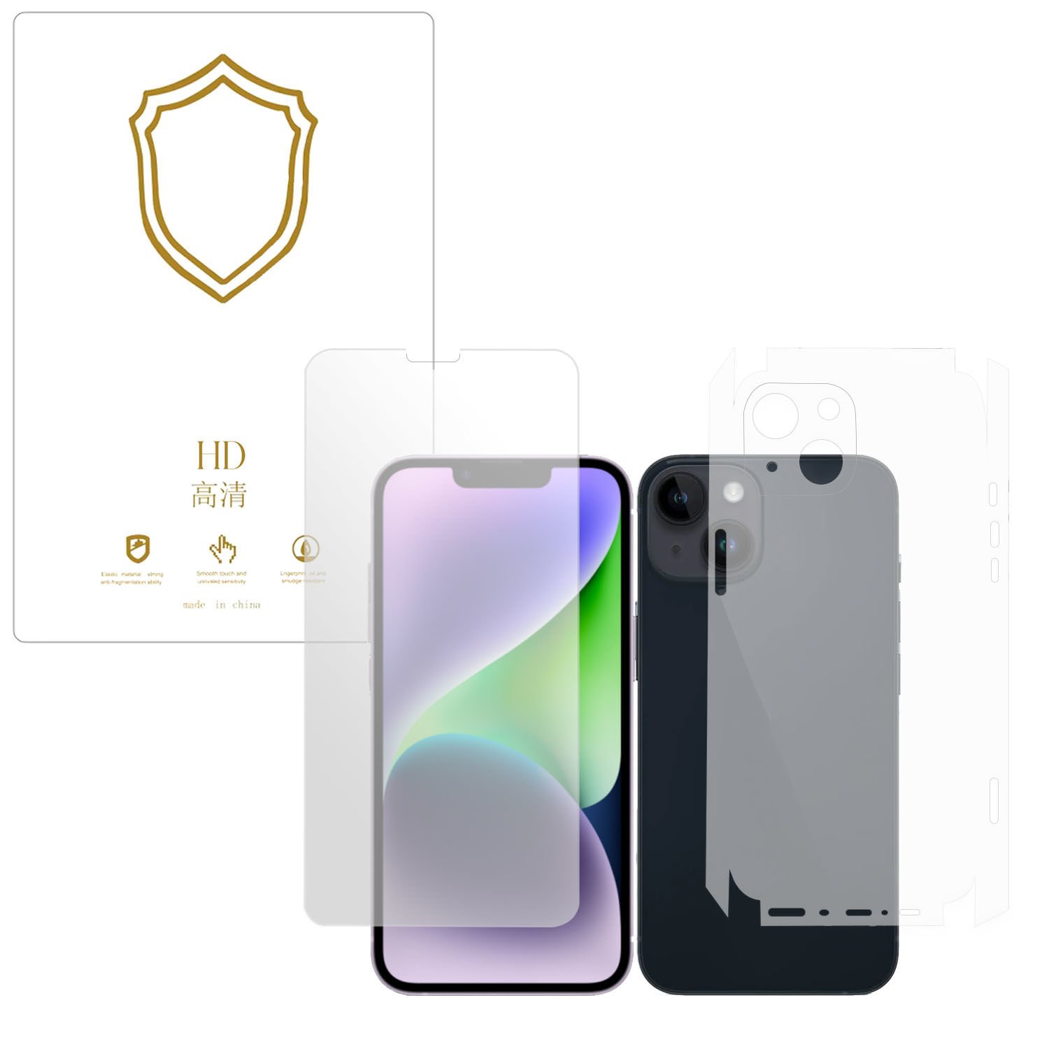 Microcase Iphone 14  ile Uyumlu Full Tpu Ön Arka ve Yan 360 Nano Koruma- EKM116