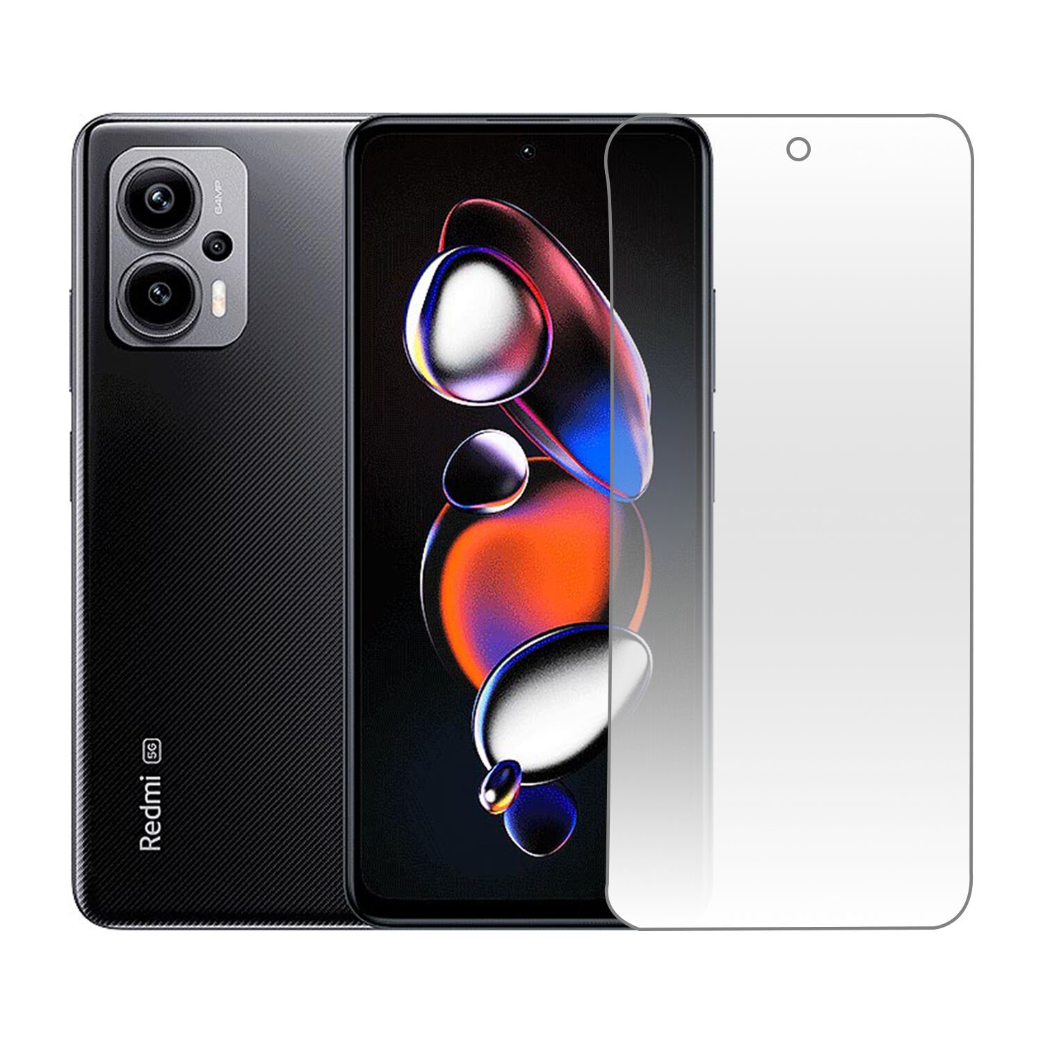 Microcase Xiaomi Redmi Note 12T Pro / Note 11T Pro Tempered Glass Cam Ekran Koruyucu - AL3269