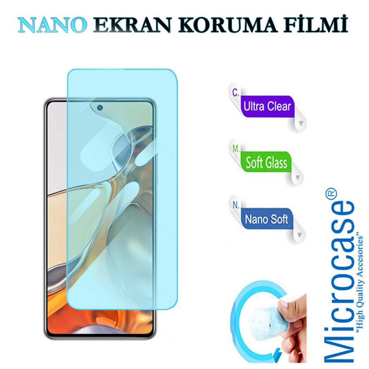Microcase Xiaomi 11T Pro Nano Esnek Ekran Koruma Filmi