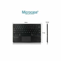 Microcase Xiaomi Redmi Pad Se 11 inch   Tablet için  Touchpad Bluetooth Klavye (TR Sticker) + Bluetooth Mouse + Tablet Standı - AL2766
