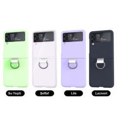 Microcase Samsung Galaxy Z Flip4 Parmak Tutuculu Plastik Kılıf - AL3152