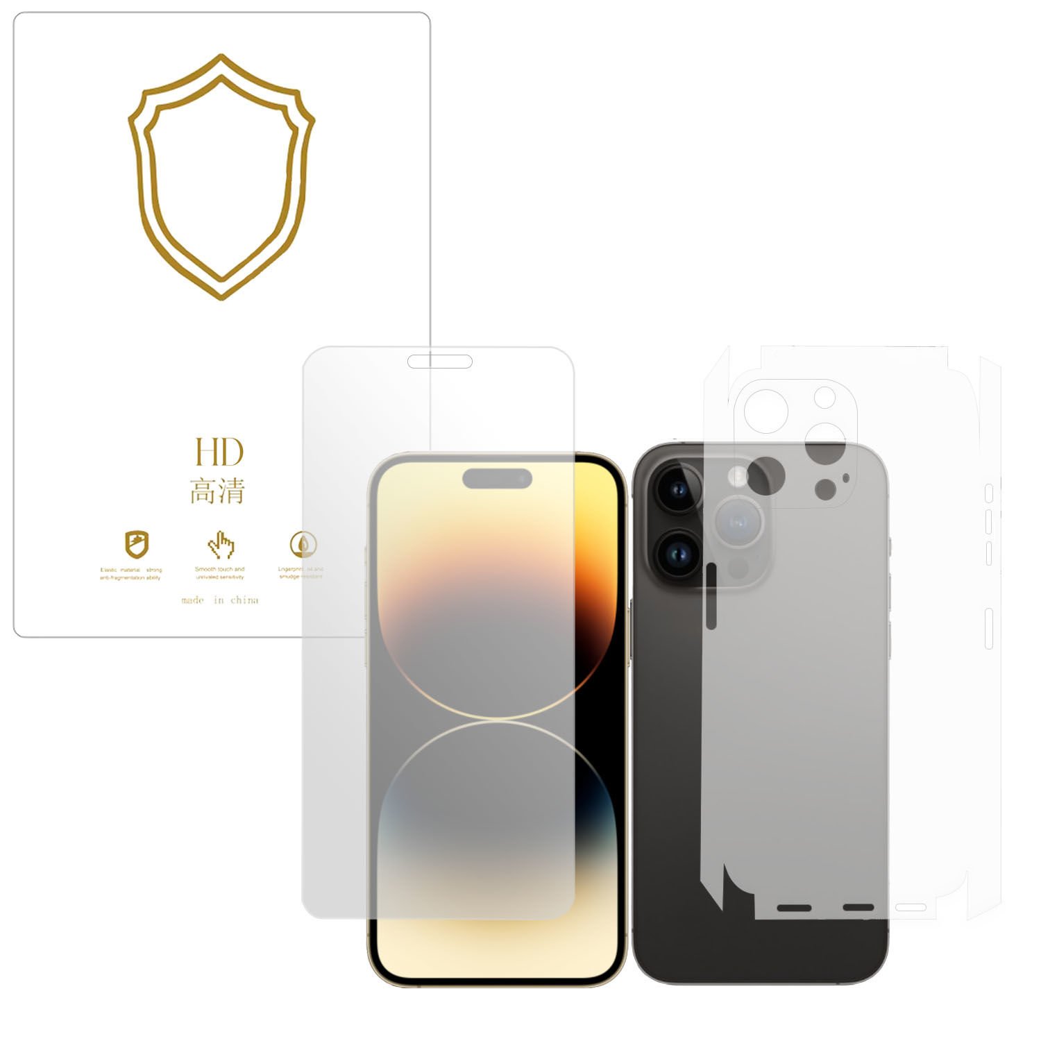 Microcase Iphone 14 Pro   ile Uyumlu Full Tpu Ön Arka ve Yan 360 Nano Koruma- EKM116