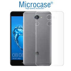 Huawei Y7 Prime İnce 0.2 mm Soft Silikon Kılıf + Tempered Cam