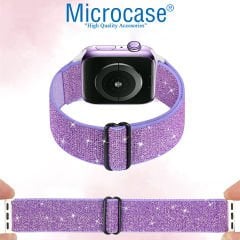 Microcase Apple Watch 8 41 mm Simli Esnek Hasır Örgü Kordon Kayış - KY44-1