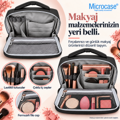 Microcase Çok Bölmeli Fermuarlı Geniş İç Hacimli Makyaj Malzemeleri Organizeri AL7049