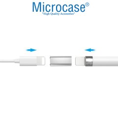 Microcase Apple iPad Pencil için Lightning Çevirici Adaptör Gümüş