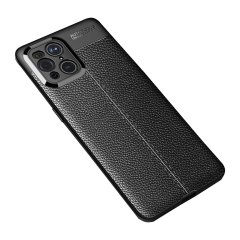 Microcase Oppo Find X3 Pro Leather Tpu Silikon Kılıf - Siyah
