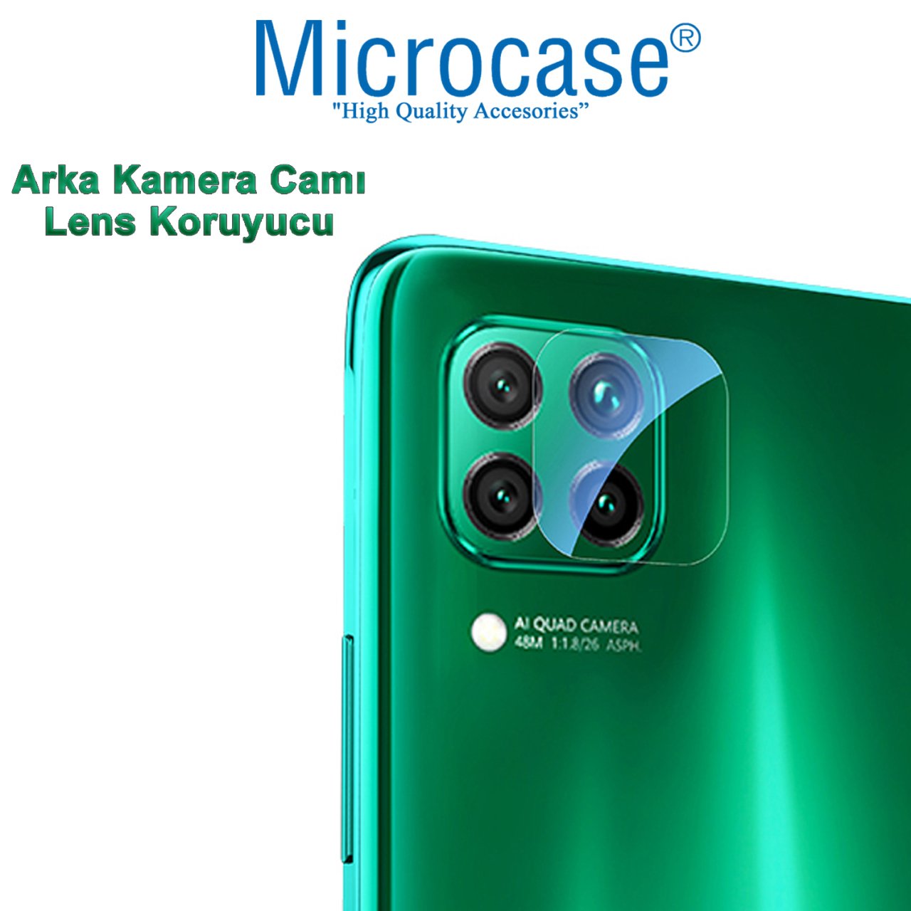 Microcase Huawei P40 Lite Kamera Camı Lens Koruyucu