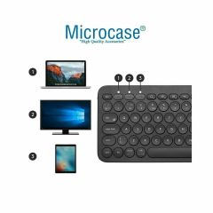 Microcase Vorcom QuartPro 10.1 inch Tablet için Bluetooth Klavye + Mouse + Tablet Standı - AL8106