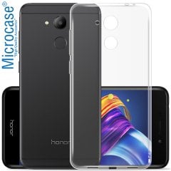 Huawei Honor 6C Pro İnce 0.2 mm Soft Silikon Kılıf + Tempered Cam