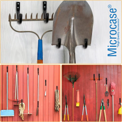 Microcase Duvar Tipi Çok Amaçlı 6in1 Metal Askılık Kanca Seti Siyah AL5438