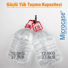 Microcase Duvar Tipi Çok Amaçlı 6in1 Metal Askılık Kanca Seti Siyah AL5438