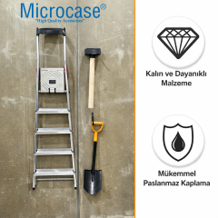 Microcase Duvar Tipi Çok Amaçlı 6in1 Metal Askılık Kanca Seti Siyah AL5438