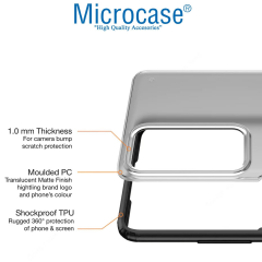Microcase Samsung Galaxy S26 Plus Luna Serisi Köşe Korumalı Sert Rubber Kılıf - AL3422 Siyah