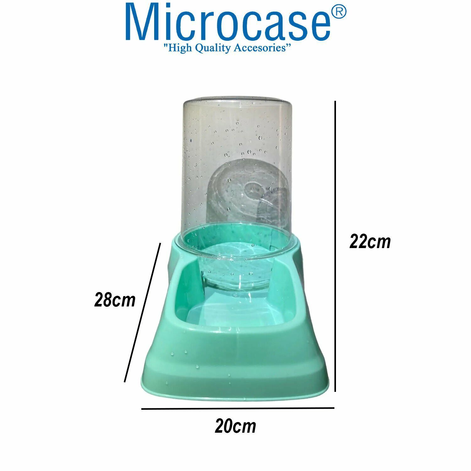 Microcase Evcil Hayvan Az Ve Yavaş Mama Yeme Kabı Küçük Boy 375 ml-AL4080 Mavi