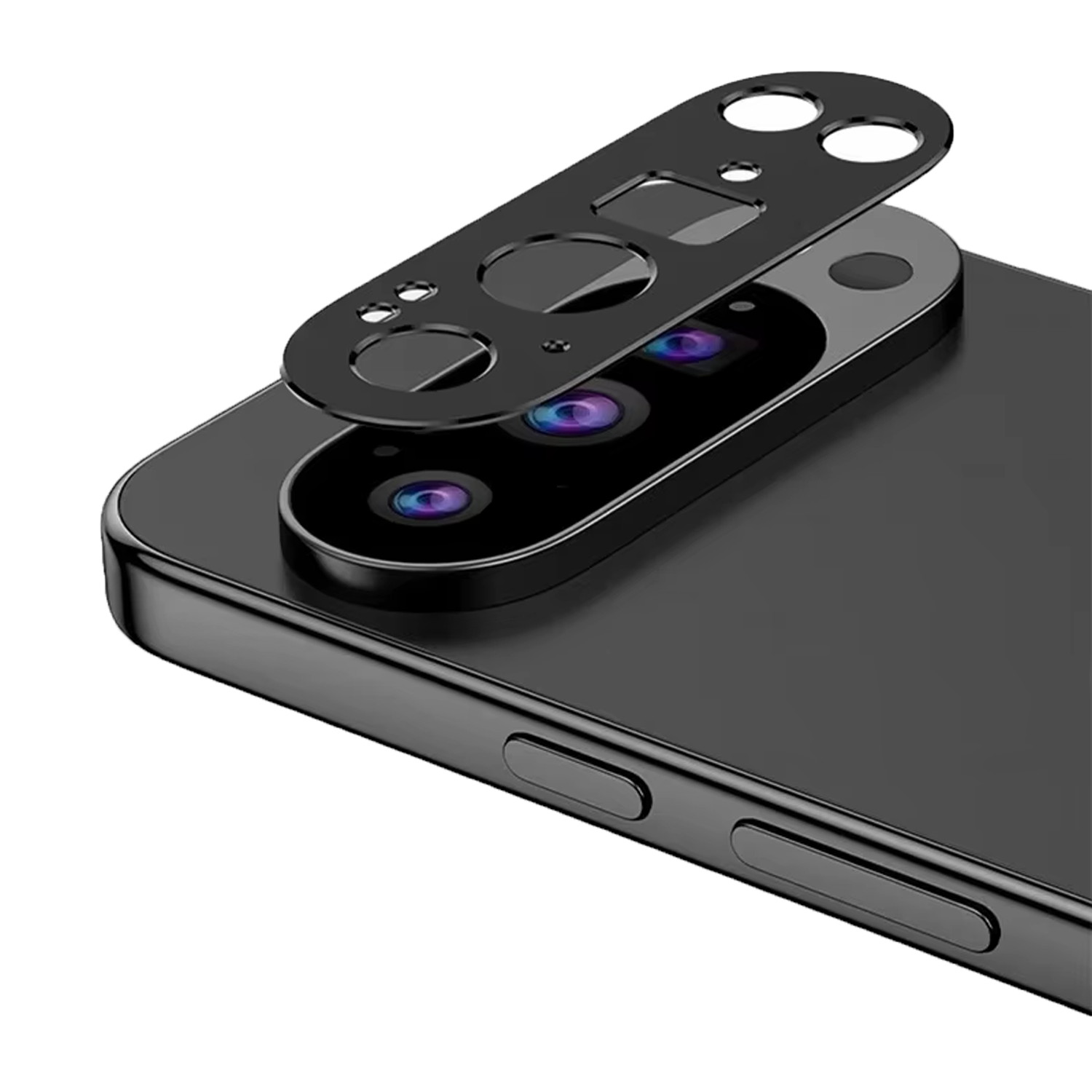 Microcase Google Pixel 10 Pro Uyumlu Kamera Lens Koruma Halkası - Kapalı Tasarım -Siyah AL3401