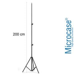 Microcase 3 Ayak Sabitleyici Alüminyum Cep Telefonu Kamera DSLR Led Light Tripodu 200 cm - AL2630
