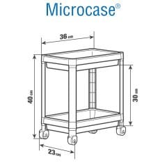 Microcase 2 Katlı Tekerlekli Düzenleyici Raf, Banyo Dolabı, Mutfak Tezgah Altı, Deterjanlık - AL4696