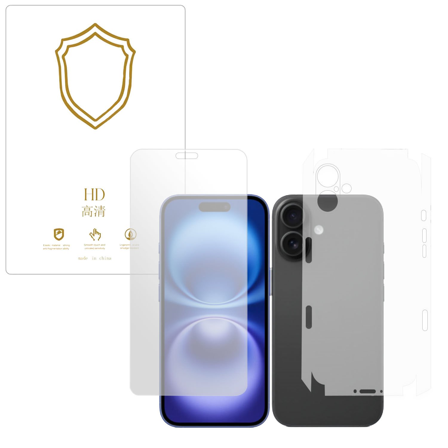 Microcase Iphone 16  ile Uyumlu Full Tpu Ön Arka ve Yan 360 Nano Koruma- EKM116