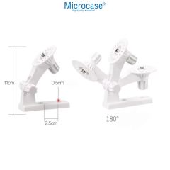 Microcase 3M Yapışkan veya Vida Monteli 1/4 Vida Girişli 180 Derece Döner Başlıklı Web kamera Bebek Kamerası Tutucu Stand Siyah - AL5014