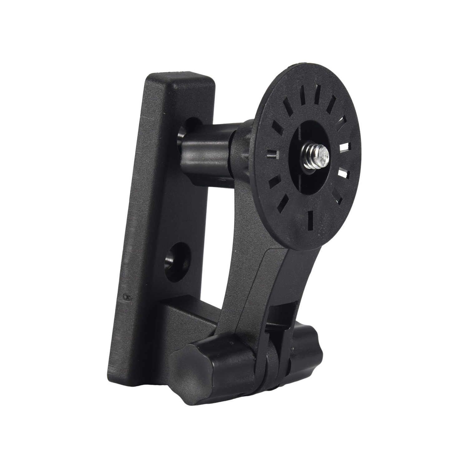 Microcase 3M Yapışkan veya Vida Monteli 1/4 Vida Girişli 180 Derece Döner Başlıklı Web kamera Bebek Kamerası Tutucu Stand Siyah - AL5014