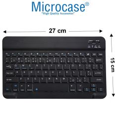 Microcase Honor Pad 9 12.1 inch Tablet için  Tablet Bluetooth Klavye 27 cm(TR Sticker)+Bluetooth Mouse+Stand AL2755