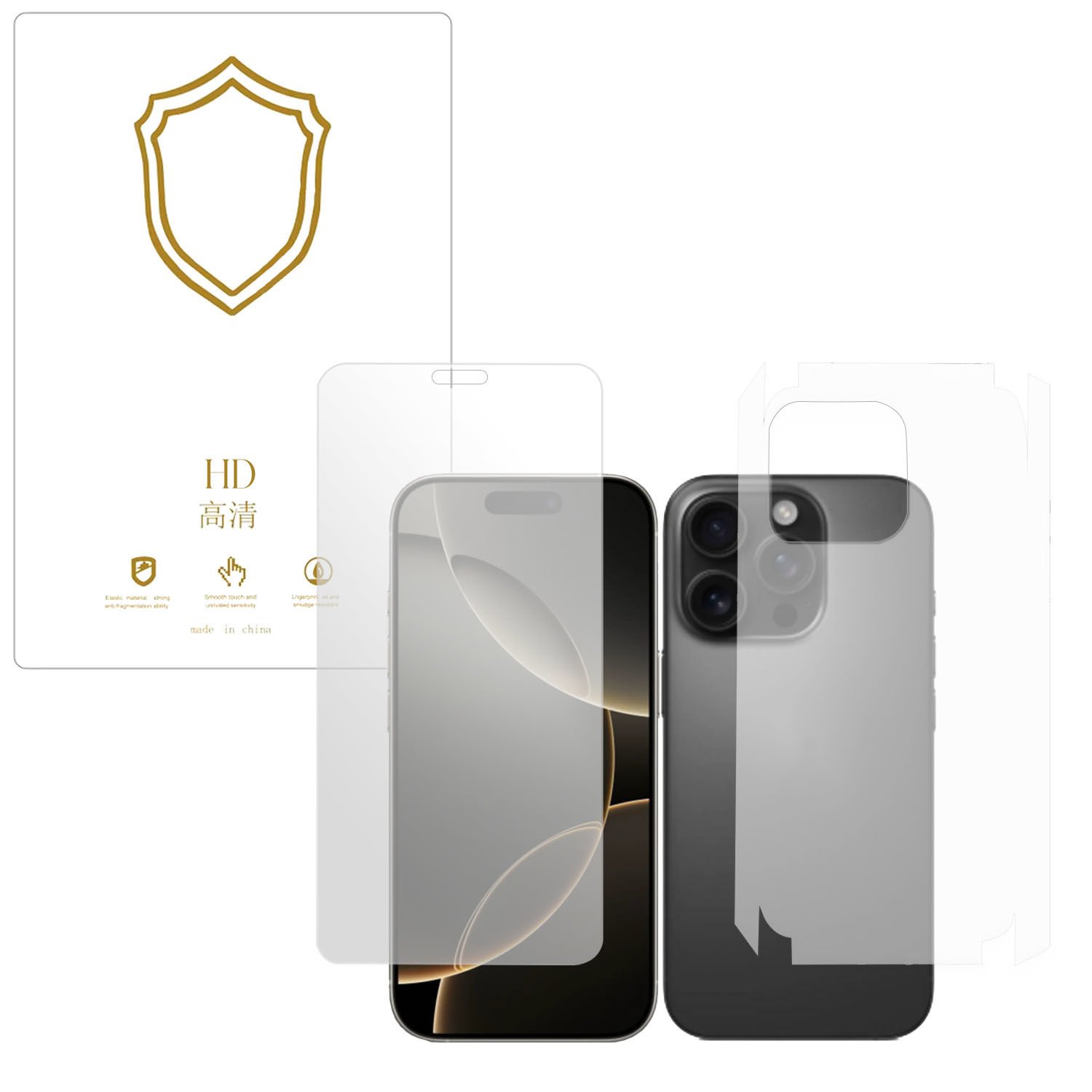 Microcase Iphone 16 Pro  ile Uyumlu Full Tpu Ön Arka ve Yan 360 Nano Koruma- EKM116
