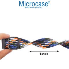 Microcase Apple Watch 8 41 mm için Esnek Örgülü Kumaş Kordon Kayış - KY45-1 Karışık
