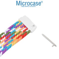 Microcase Apple Watch 8 41 mm için Esnek Örgülü Kumaş Kordon Kayış - KY45-1 Karışık