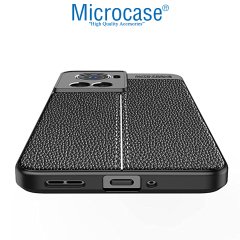 Microcase Oneplus 10R Leather Tpu Silikon Kılıf - Siyah