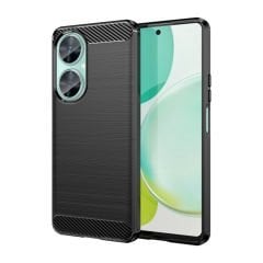 Microcase Huawei Nova 11i Brushed Carbon Fiber Silikon Kılıf - Siyah AL3332