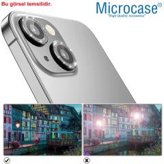 Microcase iPhone 13 mini Elmas Taş Lens Koruma Halkası - Gold AL2775