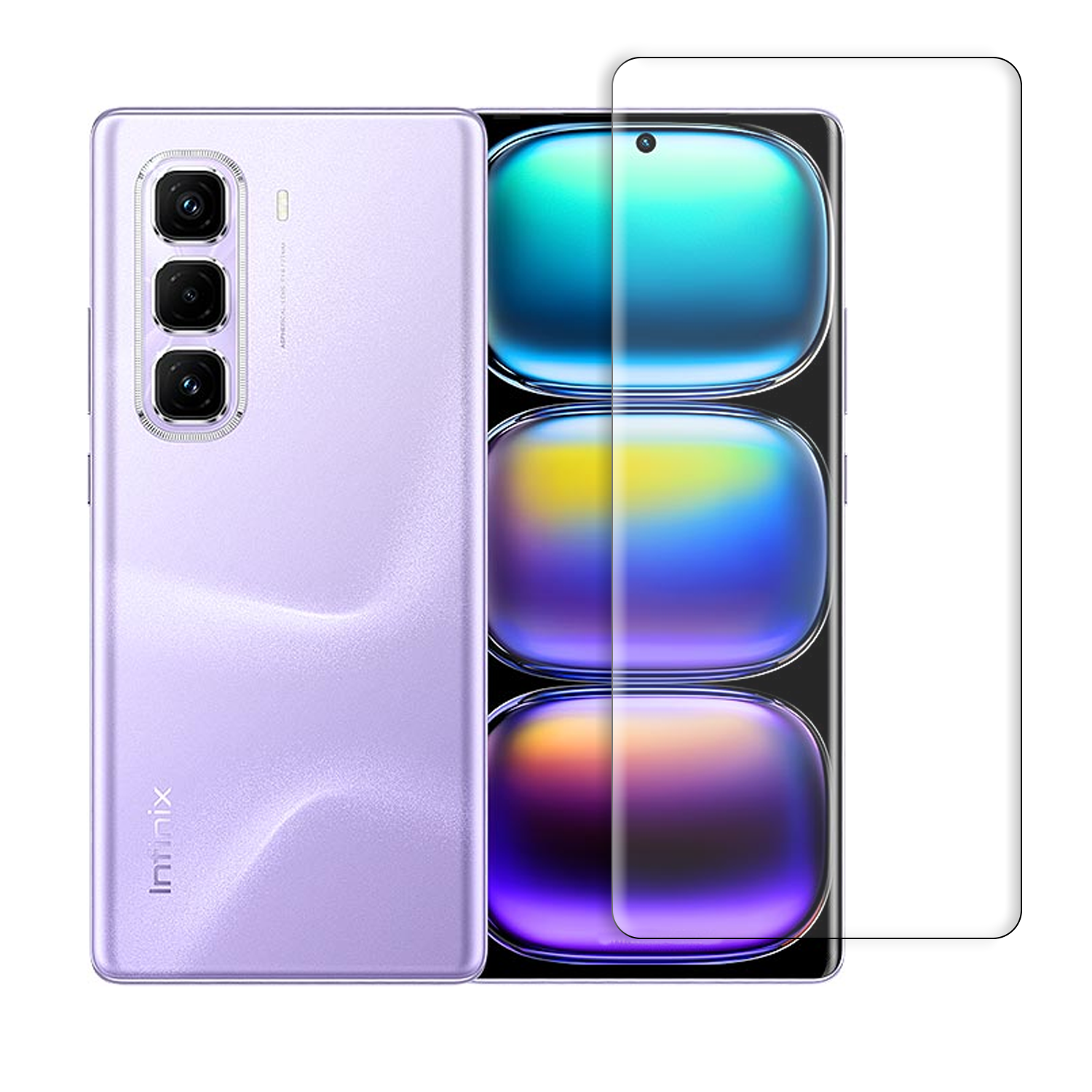 Microcase Infinix Hot 50 Pro Plus Curved Tam Kaplayan Kavisli Tempered Cam Ekran Koruyucu - AL3282