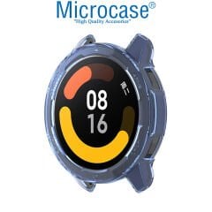 Microcase Xiaomi Watch S1 Active Önü Açık Tasarım Silikon Kılıf - Mavi