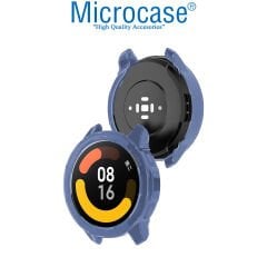 Microcase Xiaomi Watch S1 Active Önü Açık Tasarım Silikon Kılıf - Mavi