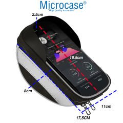 Microcase Universal Su Geçirmez Reflektörlü Bisiklet Motosiklet Scooter Telefon Tutucu Fermuarlı Çanta - AL4211