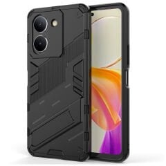 Microcase Vivo y36 Matrix Serisi Armor Standlı Perfect Koruma Kılıf - Siyah AL3416