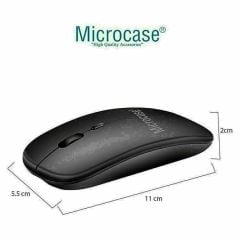 Microcase Lenovo Tab M11 11 inch   Tablet  için Türkçe Bluetooth Klavye+Mouse+Tablet Standı-Siyah AL8126