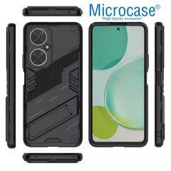 Microcase Huawei Nova 11i Matrix Serisi Armor Standlı Perfect Koruma Kılıf - Siyah AL3416