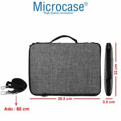 Microcase Ipad Pro 11 2018/2020/2021Tablet Çanta + Bluetooth Klavye + Mouse + Tablet Standı - AL8112
