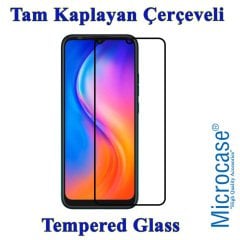 Microcase Tecno Spark 6 Go Tam Kaplayan Çerçeveli Tempered Ekran Koruyucu - Siyah